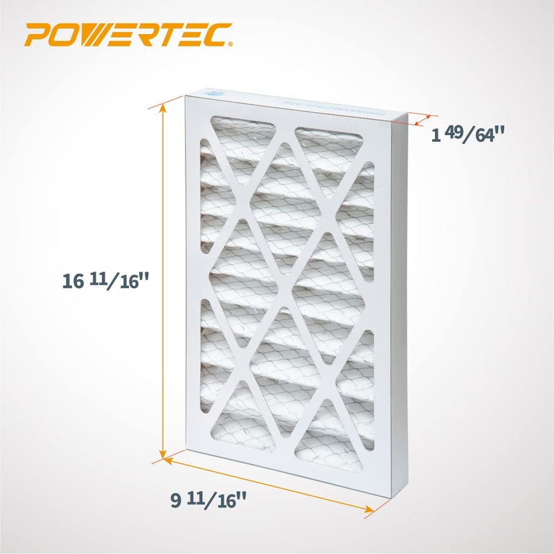 POWERTEC 5 Micron Outer Air Filter for WEN 3410, POWERTEC AF4000/AF4001, Shop Fox W1830 Air Filtration System, Woodworking Air Filters for Workshop & Garage, 1PK (75007) - Image 2